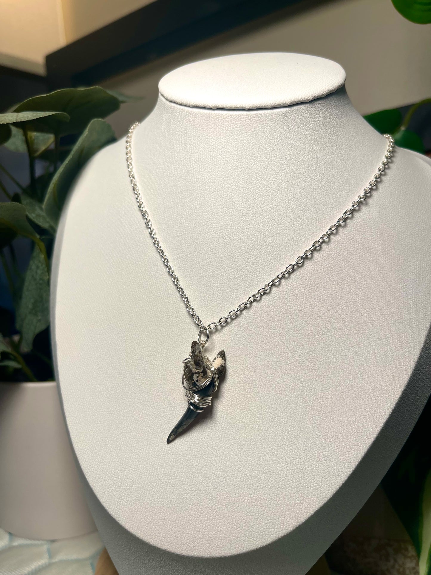 One of a kind Shark-tooth Silver Necklace