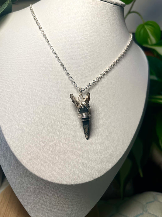 One of a kind Shark-tooth Silver Necklace