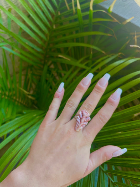 Purple seashell ring